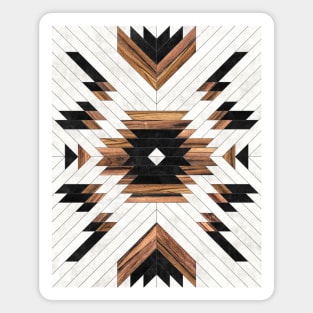 Urban Tribal Pattern No.5 - Aztec - Concrete and Wood Magnet